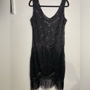Black sequin dress